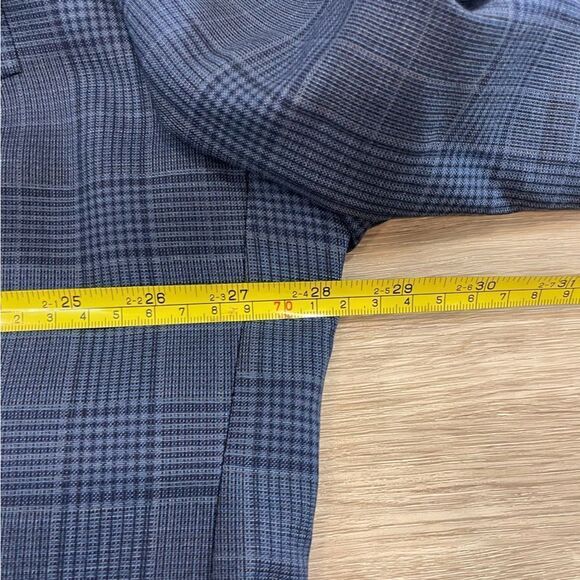 Jack Victor Gibson Blue Plaid Print Wool Single Breast Blazer Jacket 56R - Picture 9 of 12